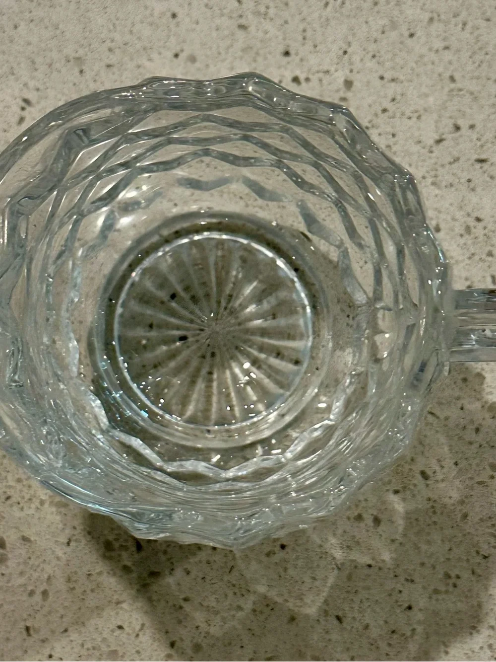 Clear Textured Glass creamer pitcher - Elegant Home Dining Serving